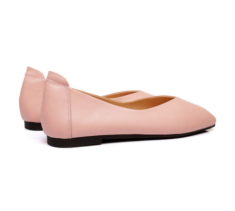 TARRAMARRA® Square Toe Leather Ballet Flats Women Linda