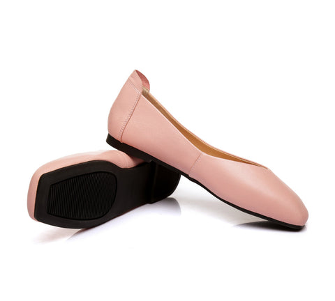 TARRAMARRA® Square Toe Leather Ballet Flats Women Linda