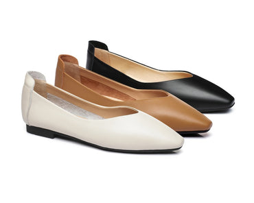 Australian Shepherd® Everly Leather Pointed Toe Ballet Flats