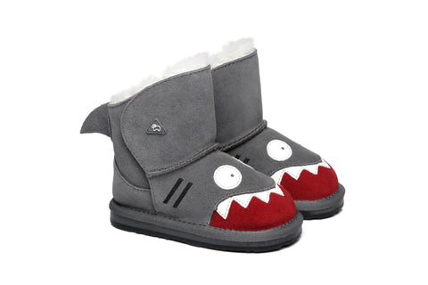 EVERAU® Shark Sheepskin Boots Toddler