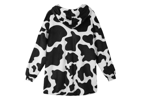 TARRAMARRA® Kids Cow Pattern Reversible Hoodie Blanket