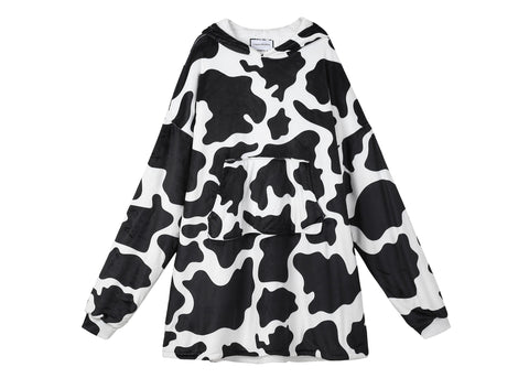TARRAMARRA® Kids Cow Pattern Reversible Hoodie Blanket