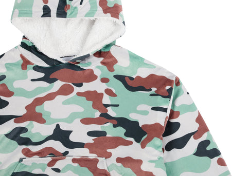 TARRAMARRA® Kids Camouflage Pattern Reversible Hoodie Blanket