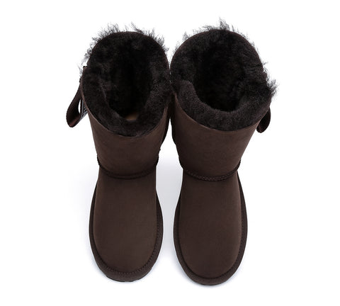 EVERAU® Short Sheepskin Boots Women Short Piper