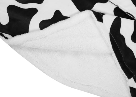 TARRAMARRA® Kids Cow Pattern Reversible Hoodie Blanket