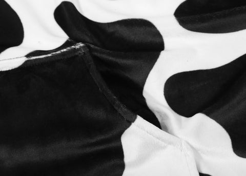 TARRAMARRA® Kids Cow Pattern Reversible Hoodie Blanket