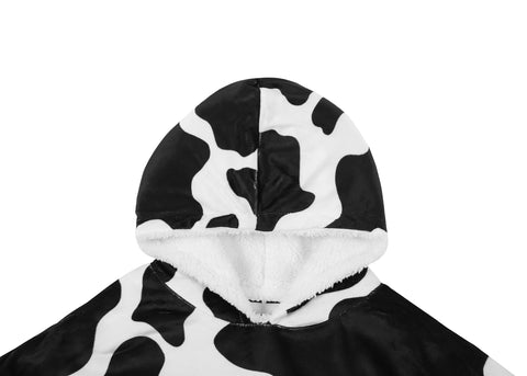 TARRAMARRA® Kids Cow Pattern Reversible Hoodie Blanket