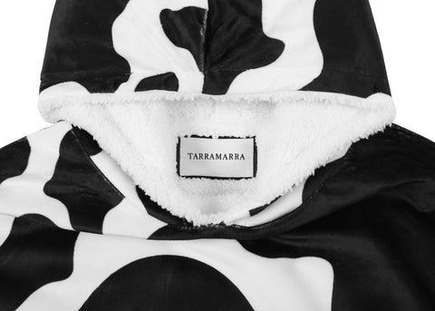 TARRAMARRA® Kids Cow Pattern Reversible Hoodie Blanket