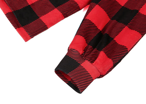 TARRAMARRA® Women and Men Reversible Hoodie Blanket Black and Red Check