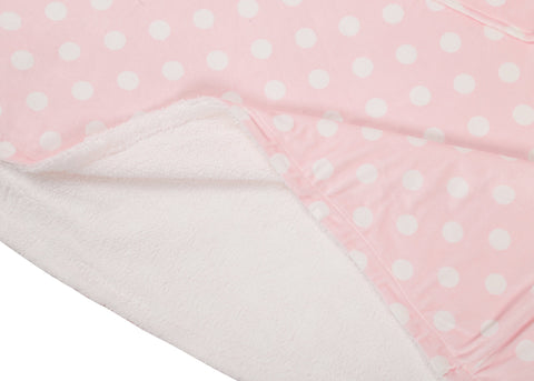 TARRAMARRA® Women and Men Reversible Hoodie Blanket Pink Polka Dot