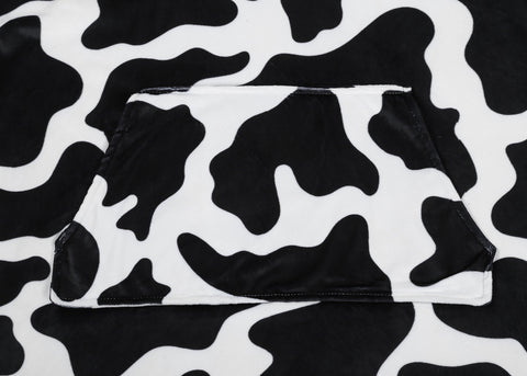 TARRAMARRA® Reversible Unisex Hoodie Blanket Cow Print