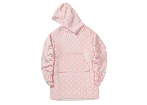 TARRAMARRA® Women and Men Reversible Hoodie Blanket Pink Polka Dot