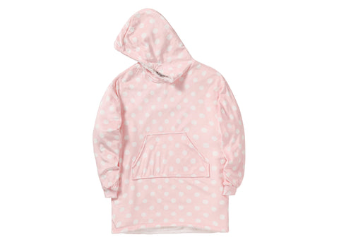 TARRAMARRA® Kids Pink Polka Dot Reversible Hoodie Blanket