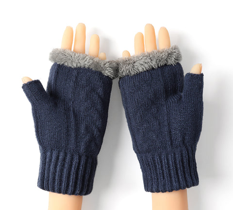 TARRAMARRA® Fingerless Double-layer Ultra Plush Knit Gloves