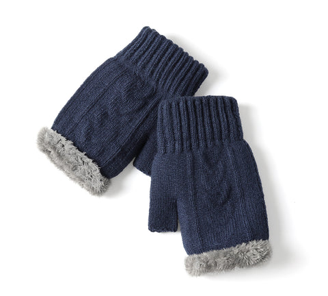 TARRAMARRA® Fingerless Double-layer Ultra Plush Knit Gloves