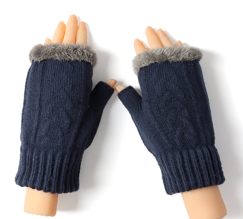TARRAMARRA® Fingerless Double-layer Ultra Plush Knit Gloves