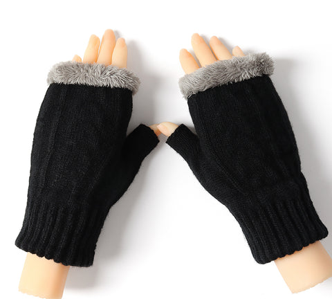 TARRAMARRA® Fingerless Double-layer Ultra Plush Knit Gloves