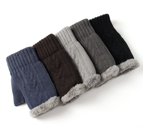 TARRAMARRA® Fingerless Double-layer Ultra Plush Knit Gloves