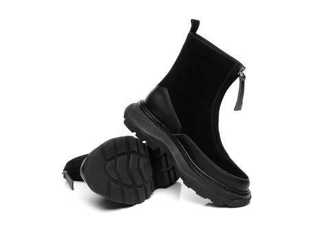 EVERAU® Ankle Zip Boots Women Henley