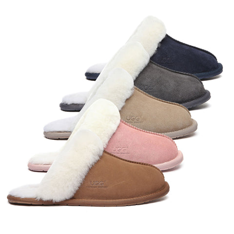 Australian Shepherd® Women And Men UGG Slippers Australia Premium Sheepskin Rosa Scuff