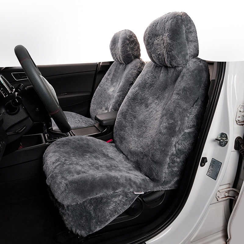 TARRAMARRA® Premium Sheepskin Car Seat Cover Air bag Safe Grey