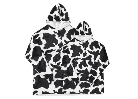 TARRAMARRA® Kids Cow Pattern Reversible Hoodie Blanket