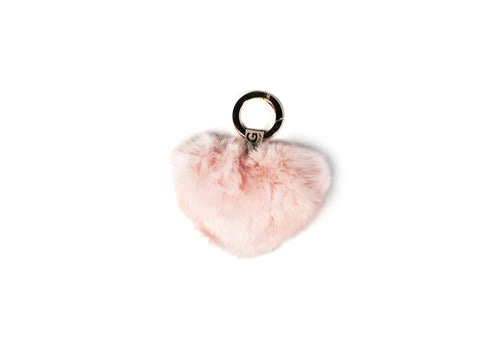 Fluffy Candy Heart Keyring