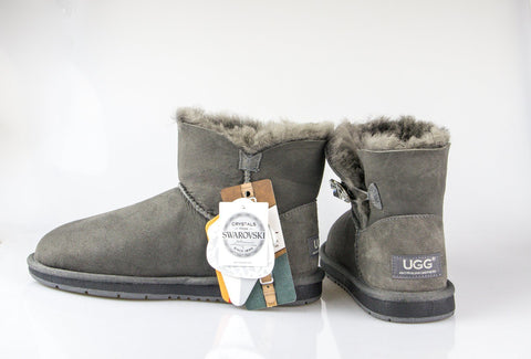 Australian Shepherd® UGG Boots Australia Premium Double Face Sheepskin Mini Button with Crystal