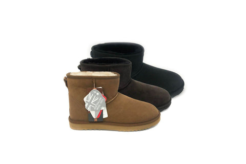 Australian Shepherd® UGG Boots Men Large Size Mini Classic,Australian Genuine Double Face Sheepskin