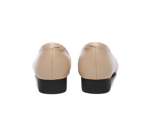 Flats - Women Ballet Leather Square Toe Flats