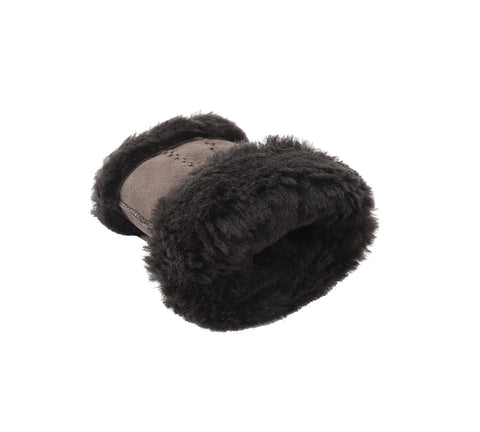 Gloves - Fluffy Fingerless Sheepskin Wool Mittens