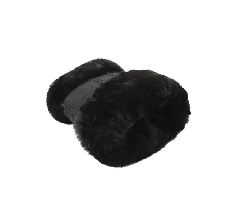 Gloves - Fluffy Fingerless Sheepskin Wool Mittens