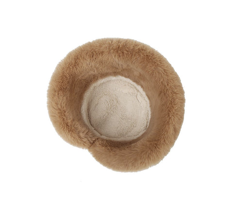 Hats - Suede Fluffy Warm Bucket Hat