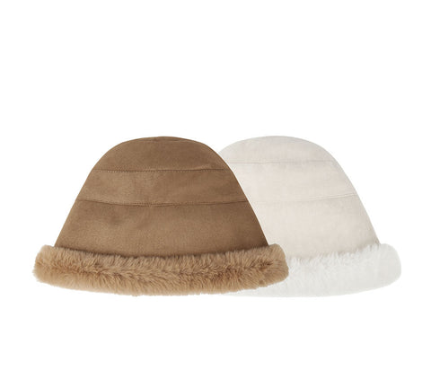 Hats - Suede Fluffy Warm Bucket Hat