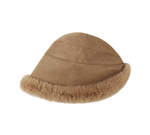 Hats - Suede Fluffy Warm Bucket Hat