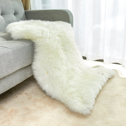 TA Premium Australian Sheepskin Single Long Wool Rug 95cm