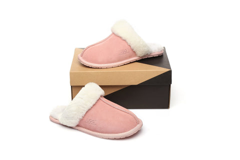 Australian Shepherd® Women And Men UGG Slippers Australia Premium Sheepskin Rosa Scuff