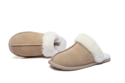 Australian Shepherd® Women And Men UGG Slippers Australia Premium Sheepskin Rosa Scuff