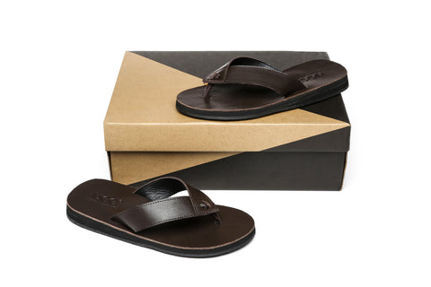 Slippers - AS Murphy Unisex Leather Slides Thong