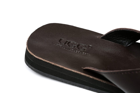Slippers - AS Murphy Unisex Leather Slides Thong