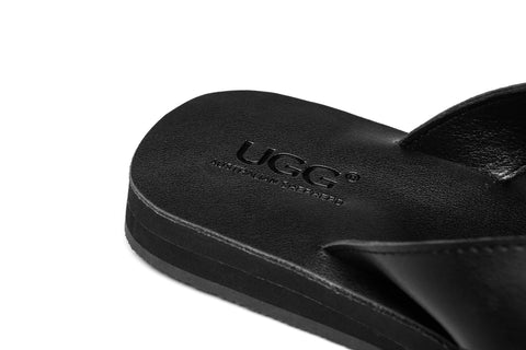 Slippers - AS Murphy Unisex Leather Slides Thong
