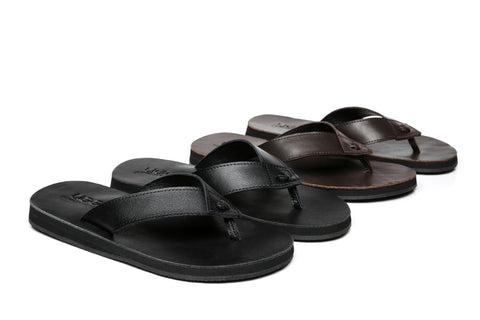 Slippers - AS Murphy Unisex Leather Slides Thong