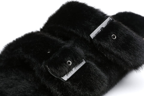 Slippers - AS UGG Women Sheepskin Flat Sandal Slide Myla