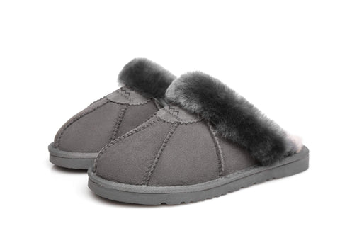 Slippers - TA Robert Women Sheepskin Slippers Double Faced Sheepskin