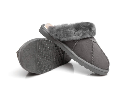 Slippers - TA Robert Women Sheepskin Slippers Double Faced Sheepskin