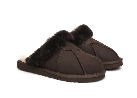 Slippers - TA Robert Women Sheepskin Slippers Double Faced Sheepskin