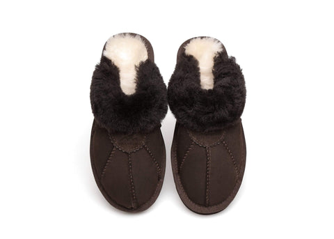 Slippers - TA Robert Women Sheepskin Slippers Double Faced Sheepskin