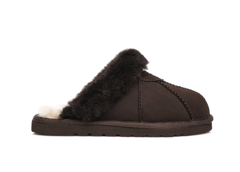 Slippers - TA Robert Women Sheepskin Slippers Double Faced Sheepskin