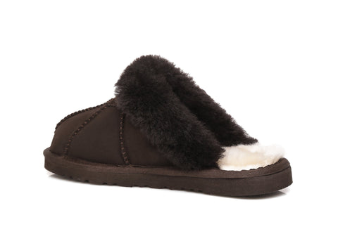 Slippers - TA Robert Women Sheepskin Slippers Double Faced Sheepskin