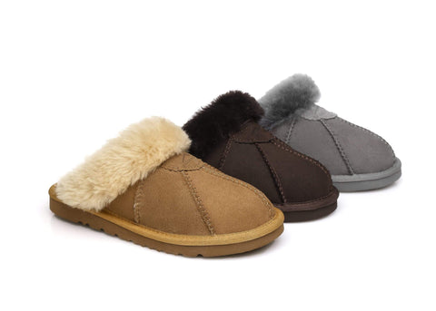 Slippers - TA Robert Women Sheepskin Slippers Double Faced Sheepskin